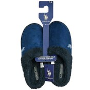 Wholesale - U.S. POLO ASSN. NAVY MEN SLIPPERS W/FUR C/P 24, UPC: 662239088053